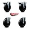 Service Caster 5'' Hard Rubber Wheel Swivel Bolt Hole Caster Set with 2 Posi Lock Brakes, 4PK SCC-BH20S514-HRS-PLB-2-S-2 - alternate 2